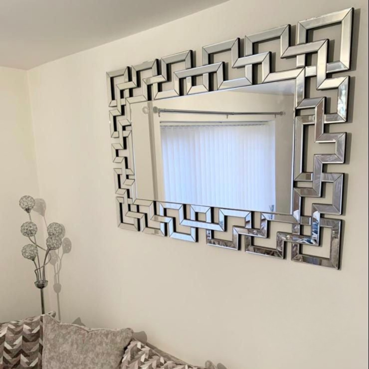 Geometric Rectangular Wall Mirror