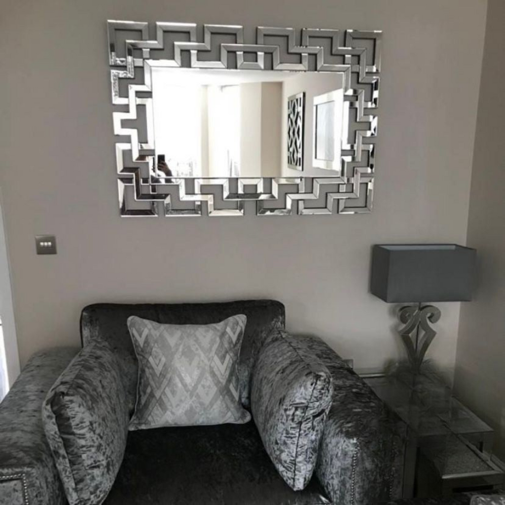 Geometric Rectangular Wall Mirror