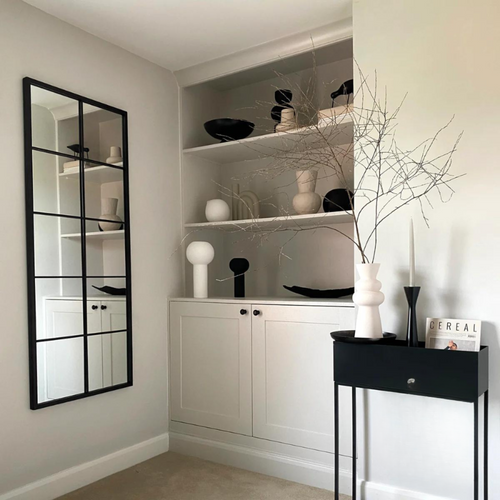 2x5 Black Trim Grid Mirror