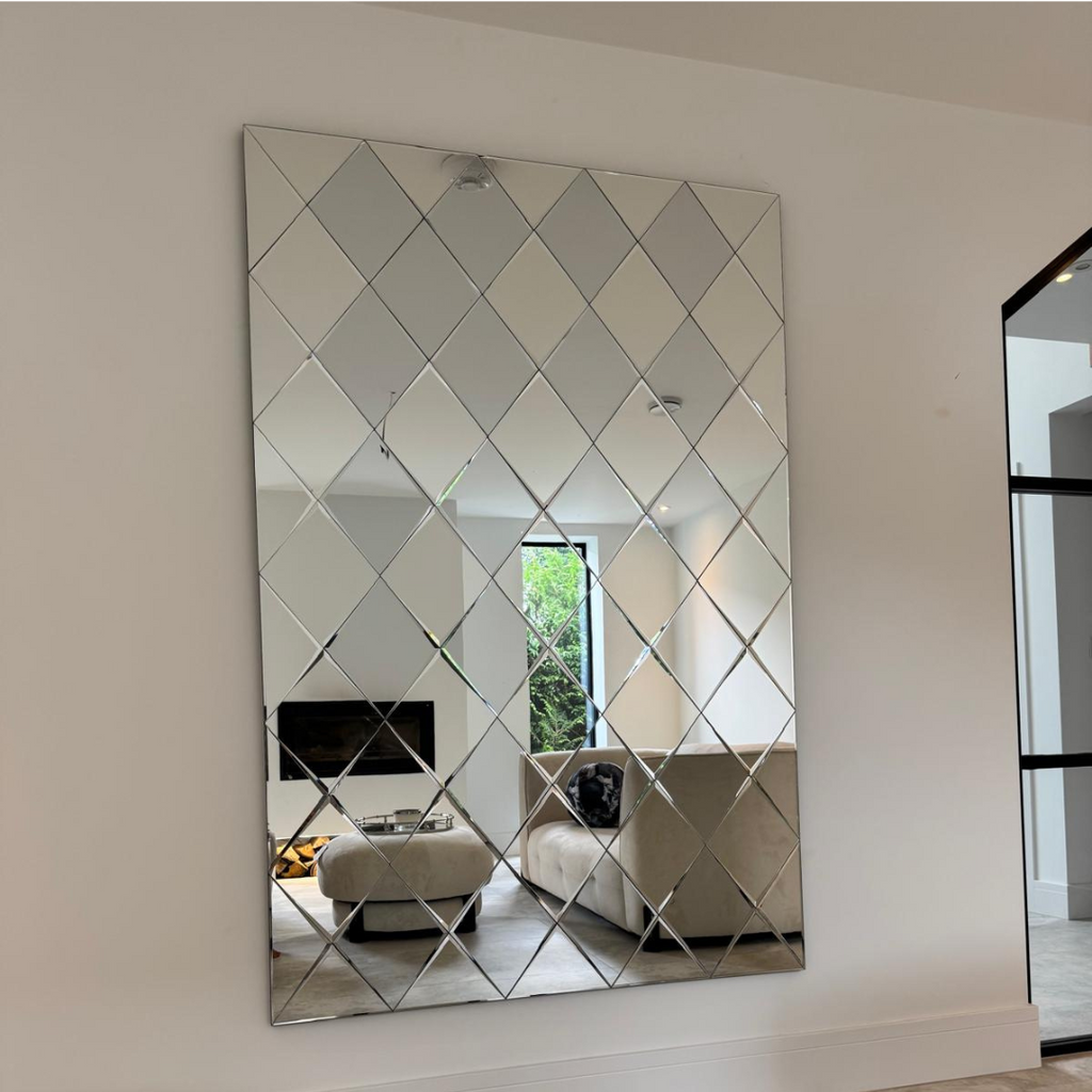 Large Multi Diamond Wall Mirror