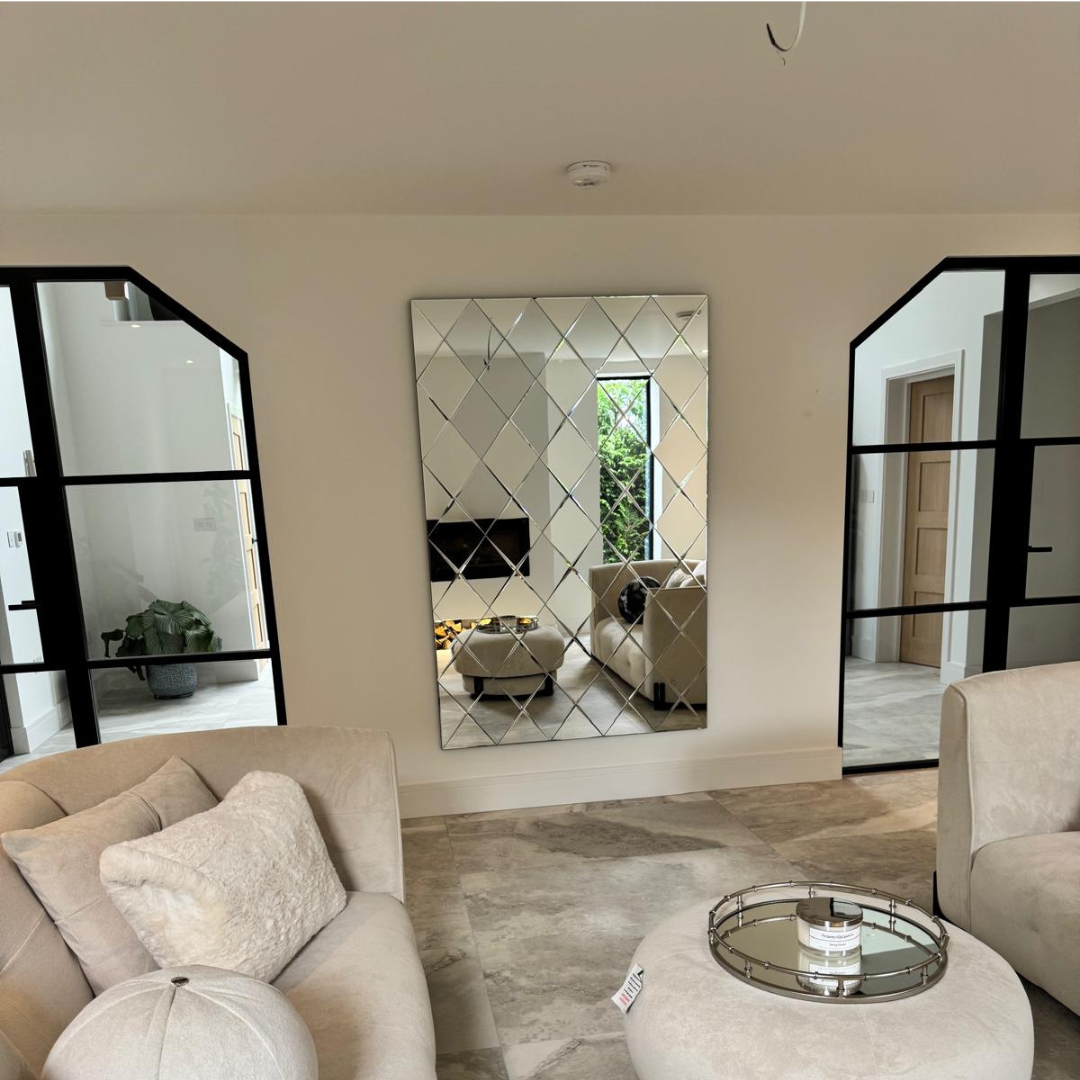 Large Multi Diamond Wall Mirror