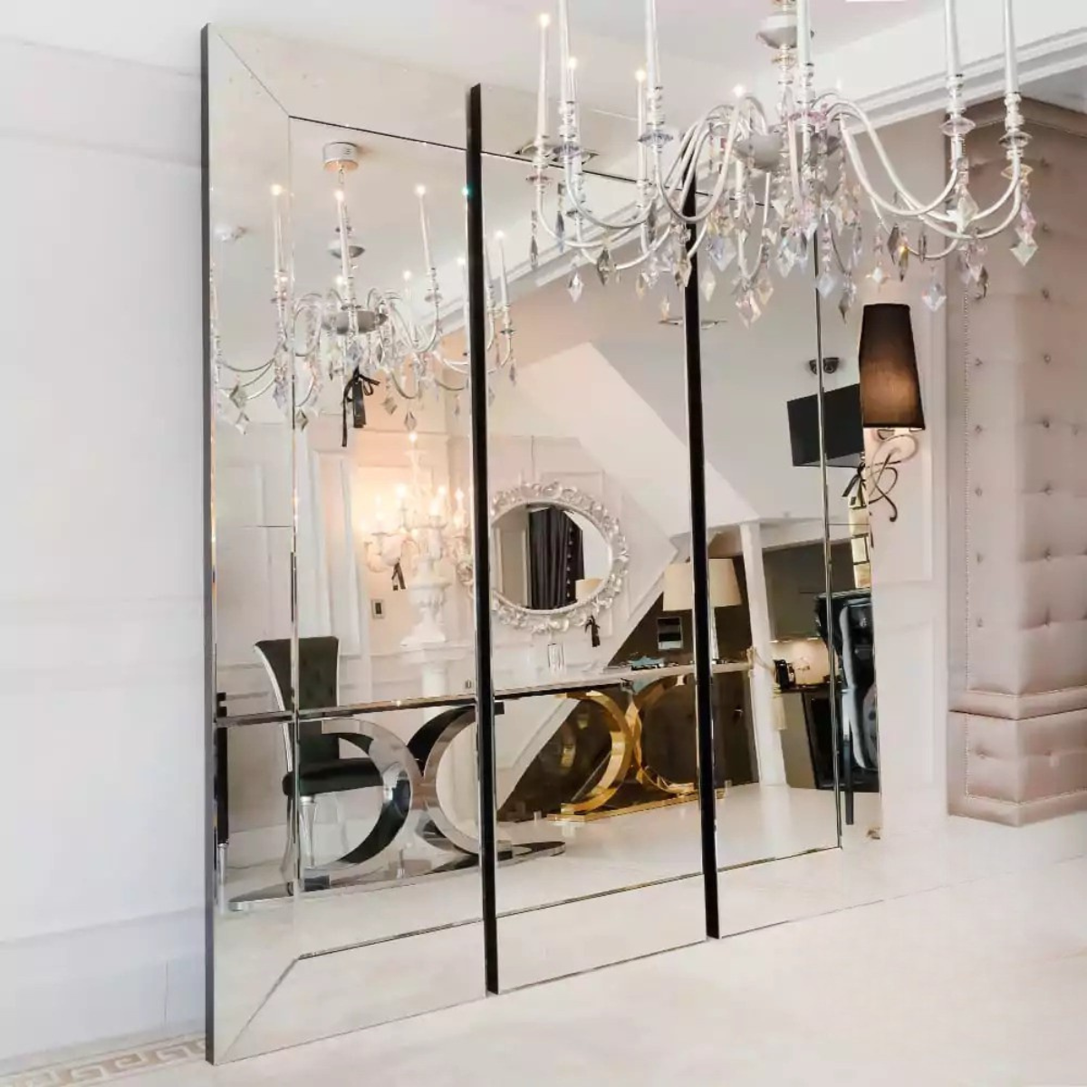 Extra Large 3 Panel Floor Length Mirrors