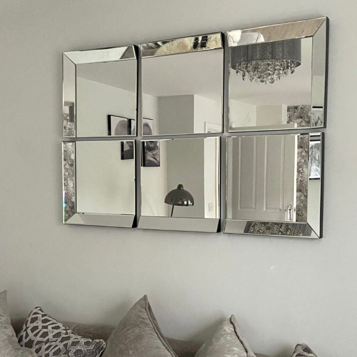 Set of 6 Panel Wall Mirrors