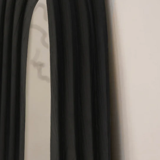 Black Stepped Arch Full Length Mirror