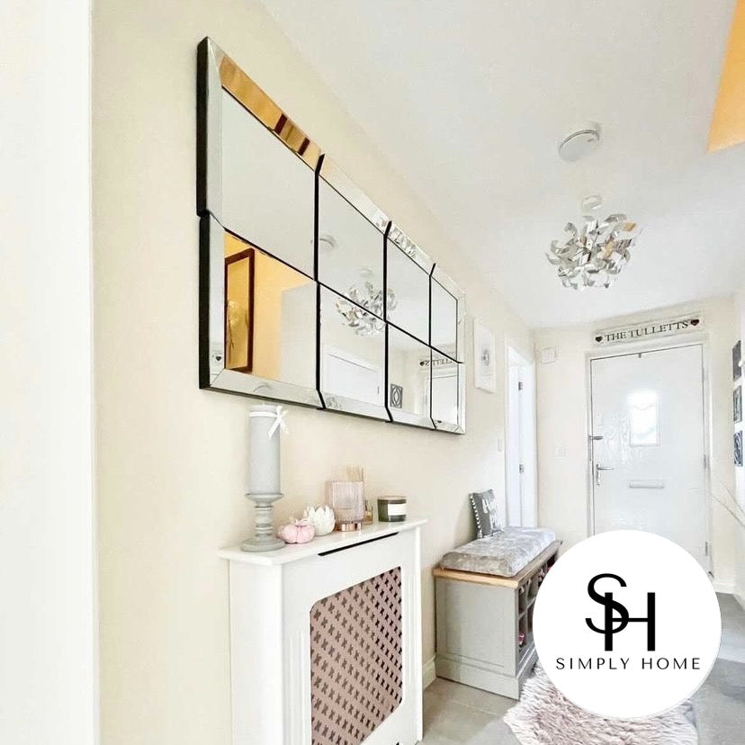 Set of 8 Panel Wall Mirrors