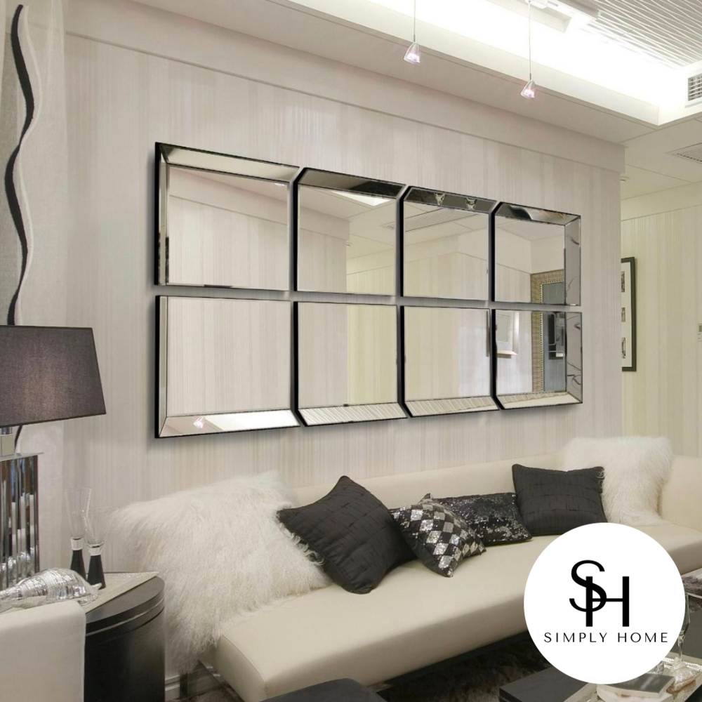 Set of 8 Panel Wall Mirrors